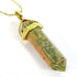 Unakite Jasper Gemstone Pendant Necklace